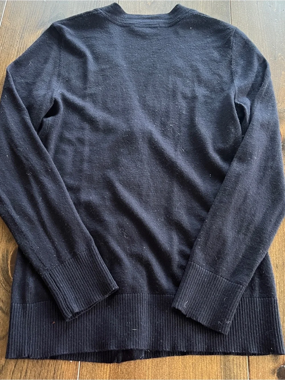 Tory Burch Navy Button Merino Wool Cardigan Sweater-small